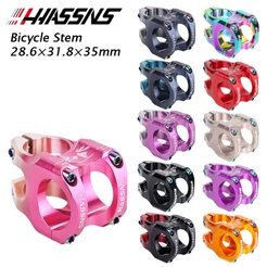 Haste de guiador de bicicleta HASSNS 35mm Mtb 31.8mm haste de liga de alumínio para