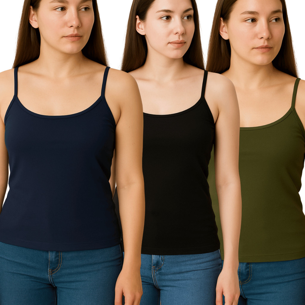 Kit 3 Blusa Regata Feminina Alça Fina em Viscolycra | Básica e Confortável em Oferta na Shopee