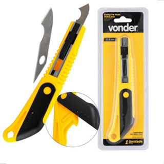 Estilete Para Acrílico Vonder Lâmina Gancho 11mm + 2 Lâminas Corte Preciso Plástico PVC Profissional em Oferta na Shopee