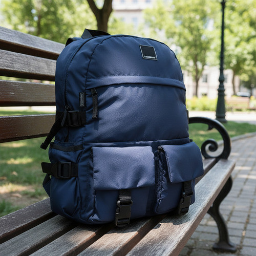 Mochila De Costas Casual C/ 2 Bolsos - Container Colors Azul