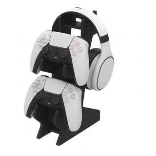 suporte porta controle xbox one x / s ps4 ps5 fone preto mdf em Oferta na Shopee