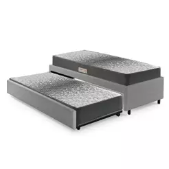 Bicama Box Solteiro 88x188 com 2 Colchões Dual Firme Ecoflex