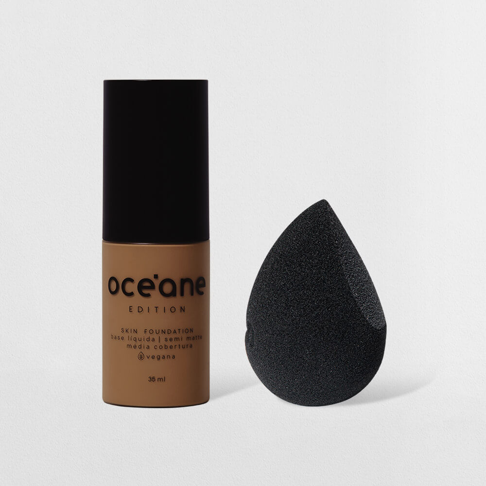 Kit Base Líquida 420t + Esponja de Maquiagem Océane Edition (2 Produtos) em Oferta na Shopee