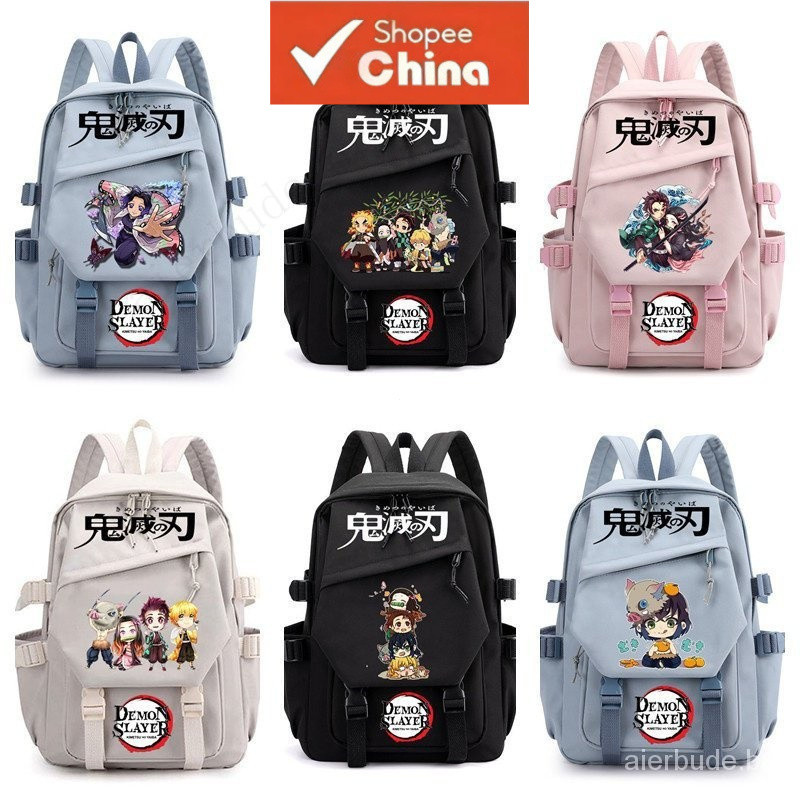 Mochila Demon Slayer Mochila Escolar para Mulheres e Homens Mochila de Grande Capacidade Mochila para Computador Mochila