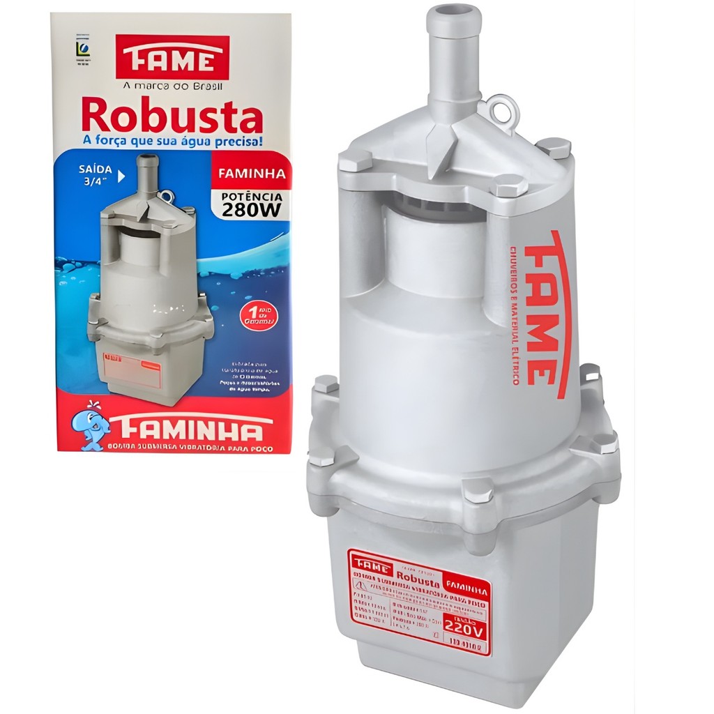 Bomba Fame Sapo Submersa De Poço 220v Robusta 280w A Famosa