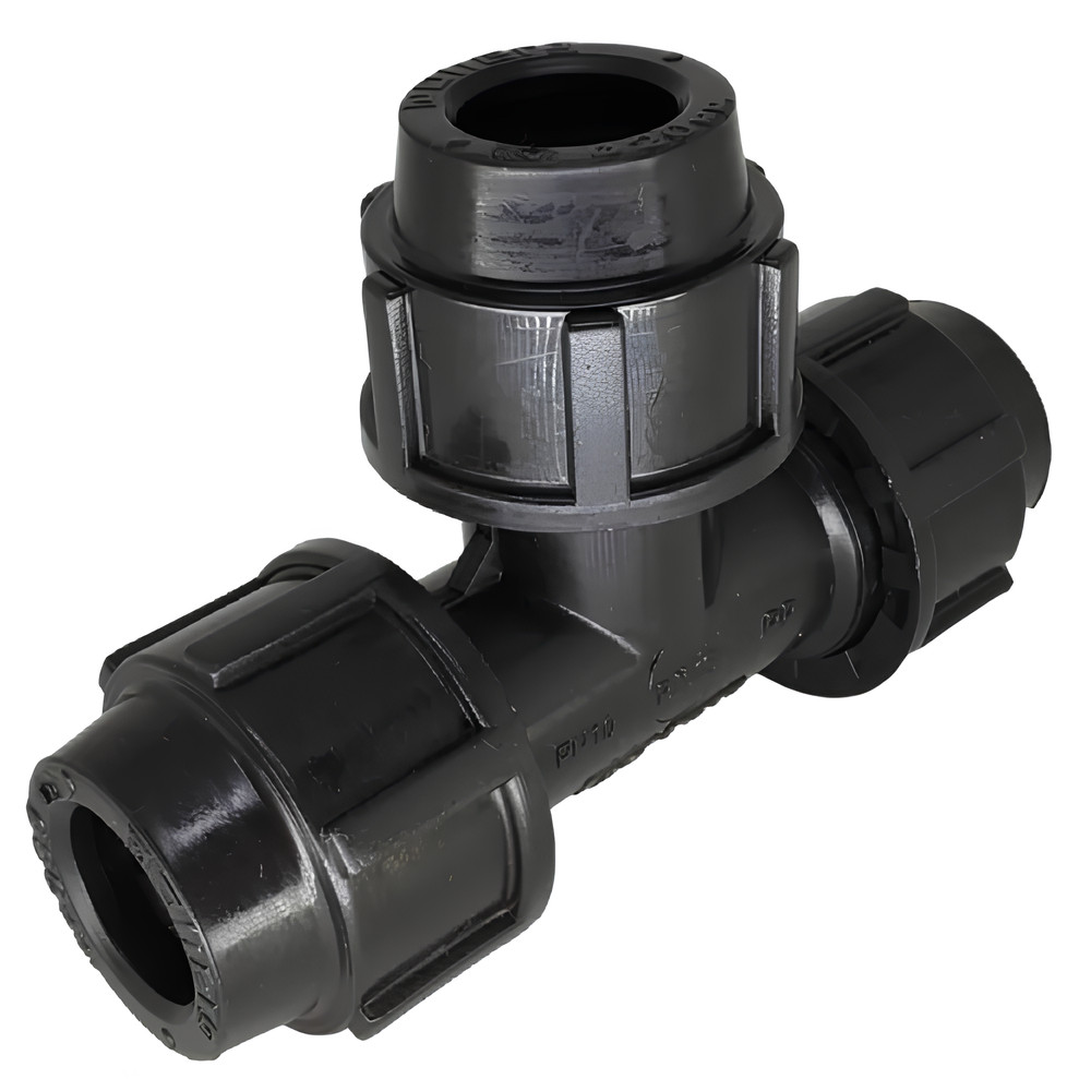 Tee Conexão Mangueira Pead Copasa/sabesp 20 Mm Cor Preto em Oferta na Shopee