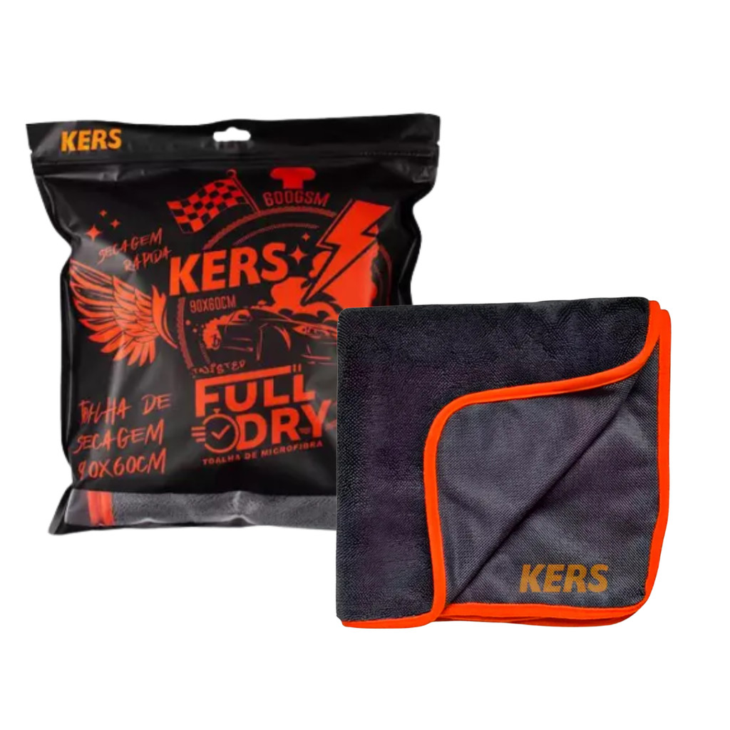 Toalha Microfibra de Secagem Full Dry Kers Microfibra para secar de alta absorção twist