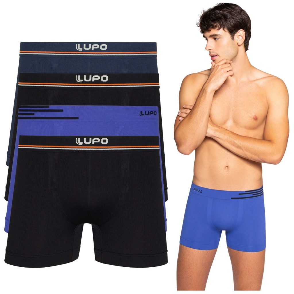 Kit 4 Cuecas Boxer Masculina Microfibra Underwear