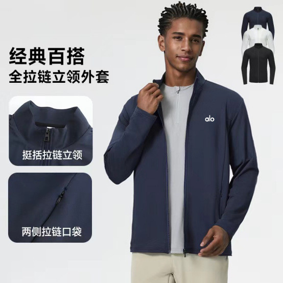 a10 Nova Jaqueta Masculina Com Gola Alta Cor Sólida Estilo Casual Moda Negócios Fino Ajuste Superior Executiva