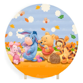 Painel Redondo Mini Ursinho Pooh Tigrão Capa Mini Painel 50x50cm Com Elástico em Oferta na Shopee