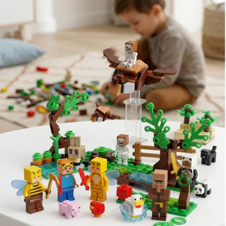 Kit Blocos de Montar com Personagens e Animais – Criativo, Educativo e Divertido para Crianças
