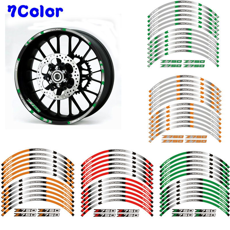 Kawasaki Z750 3M cor à prova d'água dedicado 57 cm adesivo de aro de aço adesivo de roda