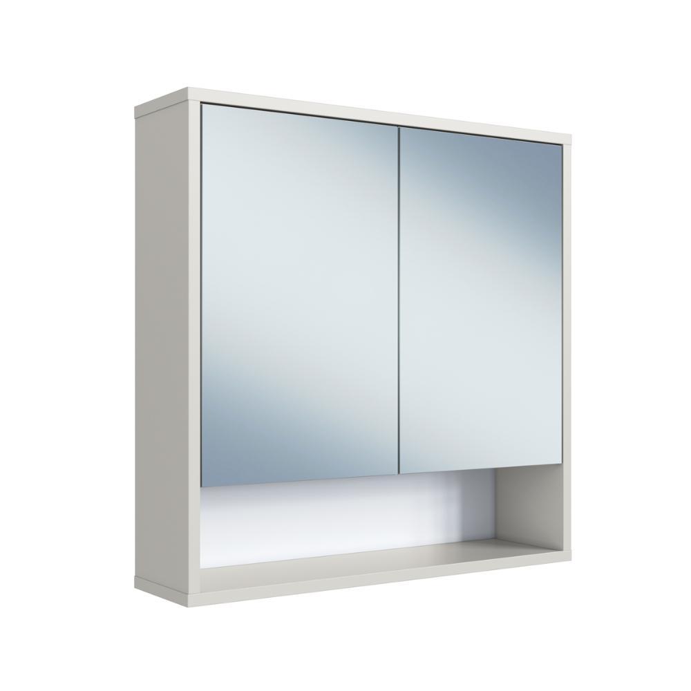 Armário de Banheiro com Espelho 60cm 2 Portas 1 Nicho Bari BA1065AR Arenas - Art In Móveis
