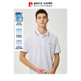 [Cool respirável] Pierre Cardan Ice Silk polo camisa masculina verão novo estilo negócios Casual lapela camiseta de mang