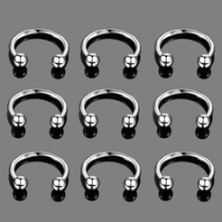 KIT 24 pçs Piercings Unissex Ferradura em aço cirúrgico Inoxidável roscaMOMO