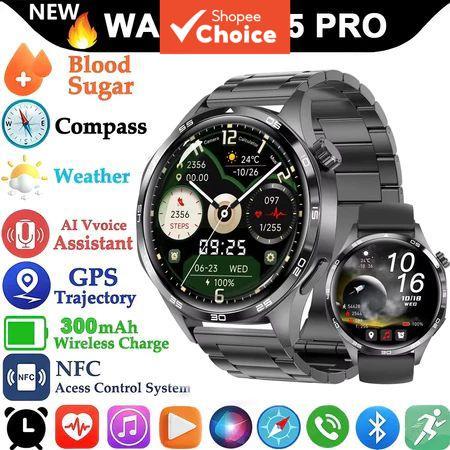 Relógio Inteligente Watch5 Pro - Novidade 2026 Tela 1.53 GPS Trajetória NFC Bússola 3D