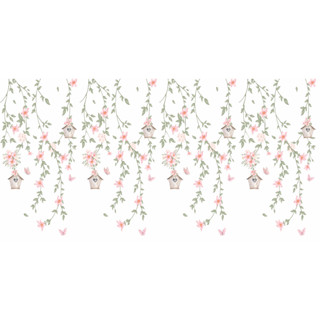 Papel de Parede infantil Fosco 1,50x0,50m JARDIM ENCANTADO em Oferta na Shopee