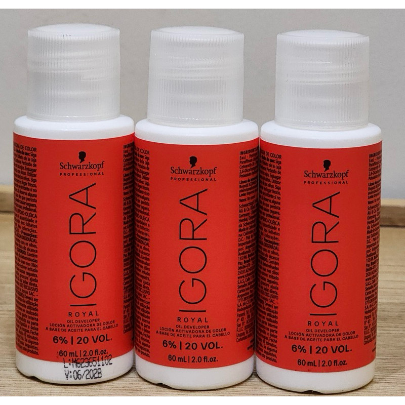 Água Oxigenada Igora 20 e 30 Volumes 60ml | Profissional • Clareamento & Coloração