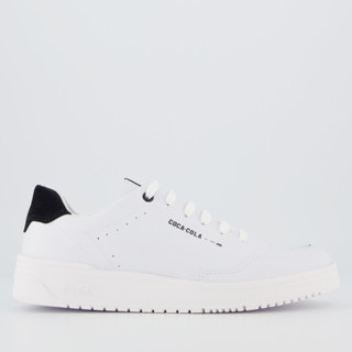 Tênis Coca Cola March Elegance Branco e Preto em Oferta na Shopee