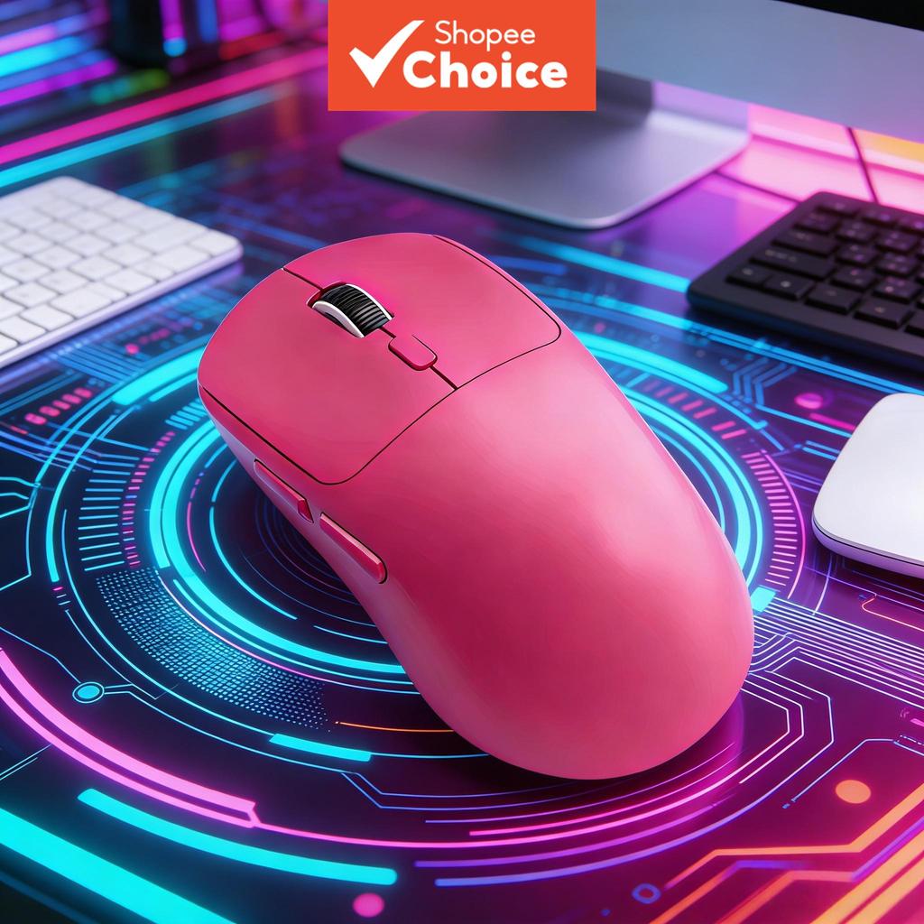 Mouse Gamer Sem Fio Com RGB Colorido, Design Ergonômico para FPS e Conexão Dupla 2.4G & Bluetooth