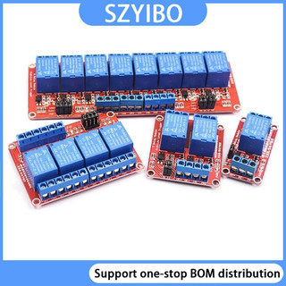 Módulo de relé 5V de 1/2/4/8 canais Isolamento de optoacoplador Gatilho de alto baixo nível MCU Placa vermelha