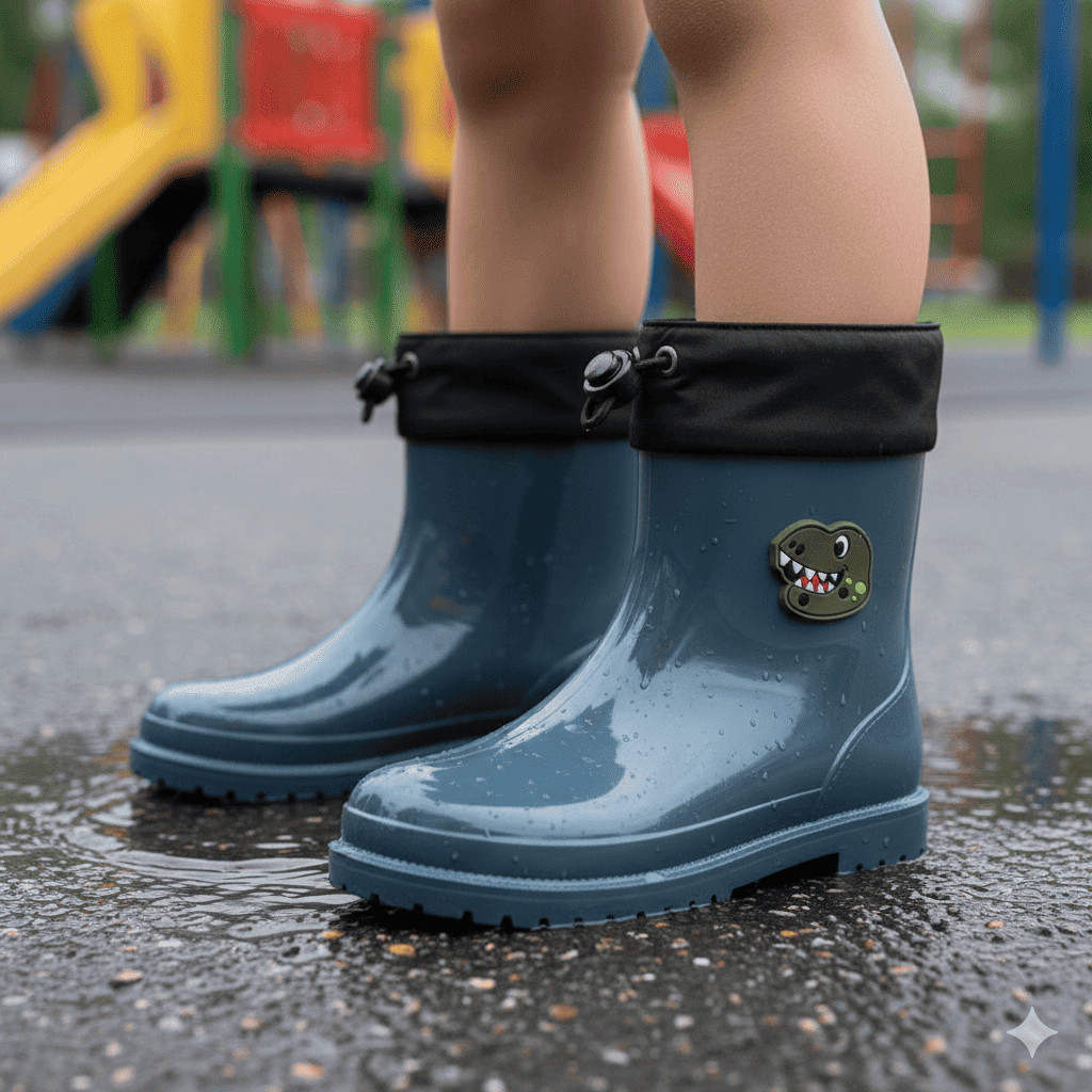 Bota Galocha Infantil Dinossauro com Ajuste no Cano Molekinho