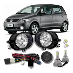 Kit Farol Milha Neblina Fox 2004 2005 2006 2007 + Super Led