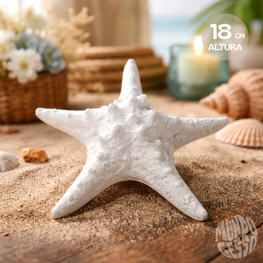 Imagem Estrela do Mar Pontuda - 18x18x05cm em Gesso para Pintar Médio