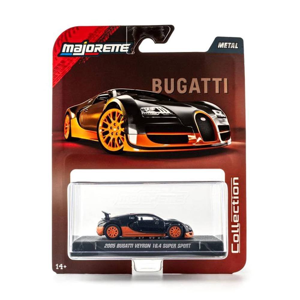 Miniatura Carro Bugatti Veyron 16.4 Super Sport (2005) - Collection - Preto - 1:60 - 1:64 - Majorette