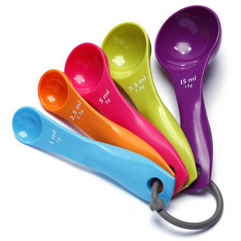 # Novo 5PC Estilo Cozinha Colourworks Colheres Medidoras Colher Copo Conjunto De Utensílios De Cozimento Kit .