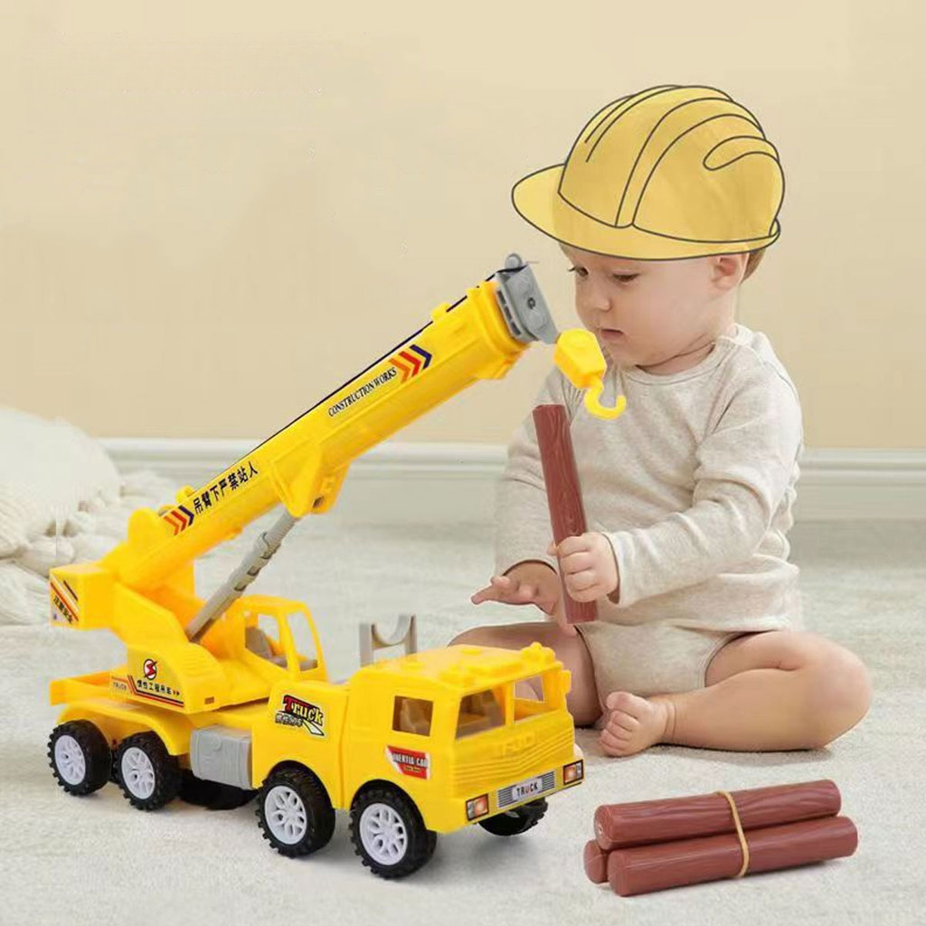 Brinquedo de Caminhão Guindaste Elétrico Brinquedo de Guindaste Engenharia Grande Modelo de Carro de Polícia Tamanho Méd