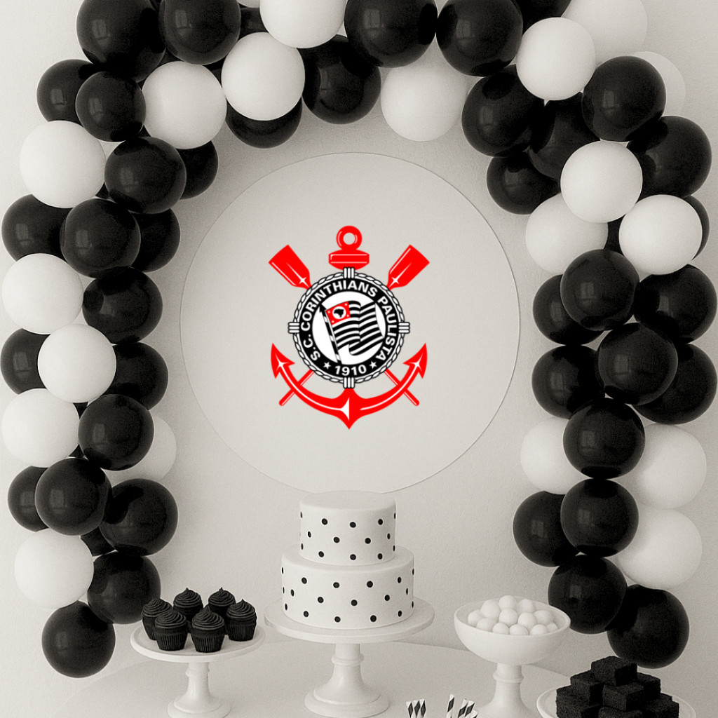 Kit Festa Corinthians 100 Bexiga Preto Branco N6 Jogo Futebol Torcida Decoração em Oferta na Shopee