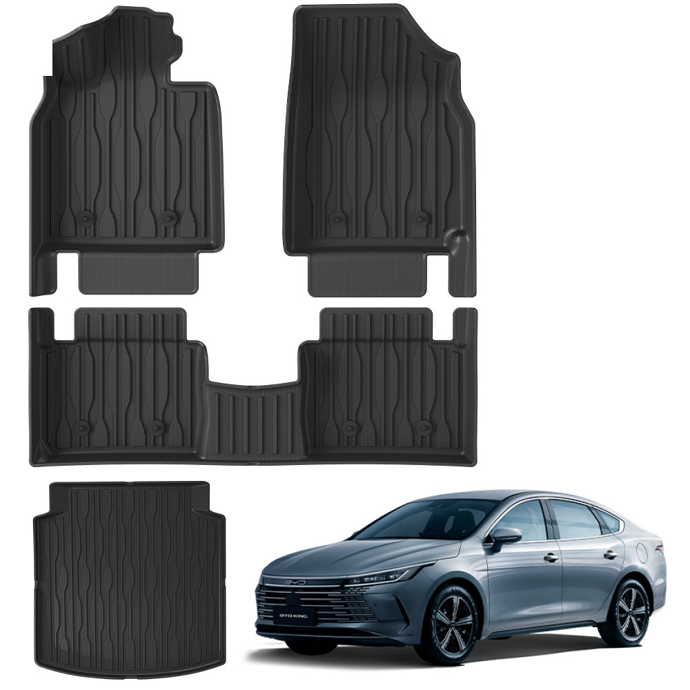 Conjunto Jogo De Tapete Automotivo Bandeja De Borracha  Para Carro BYD King Cabine e Porta Malas em Oferta na Shopee