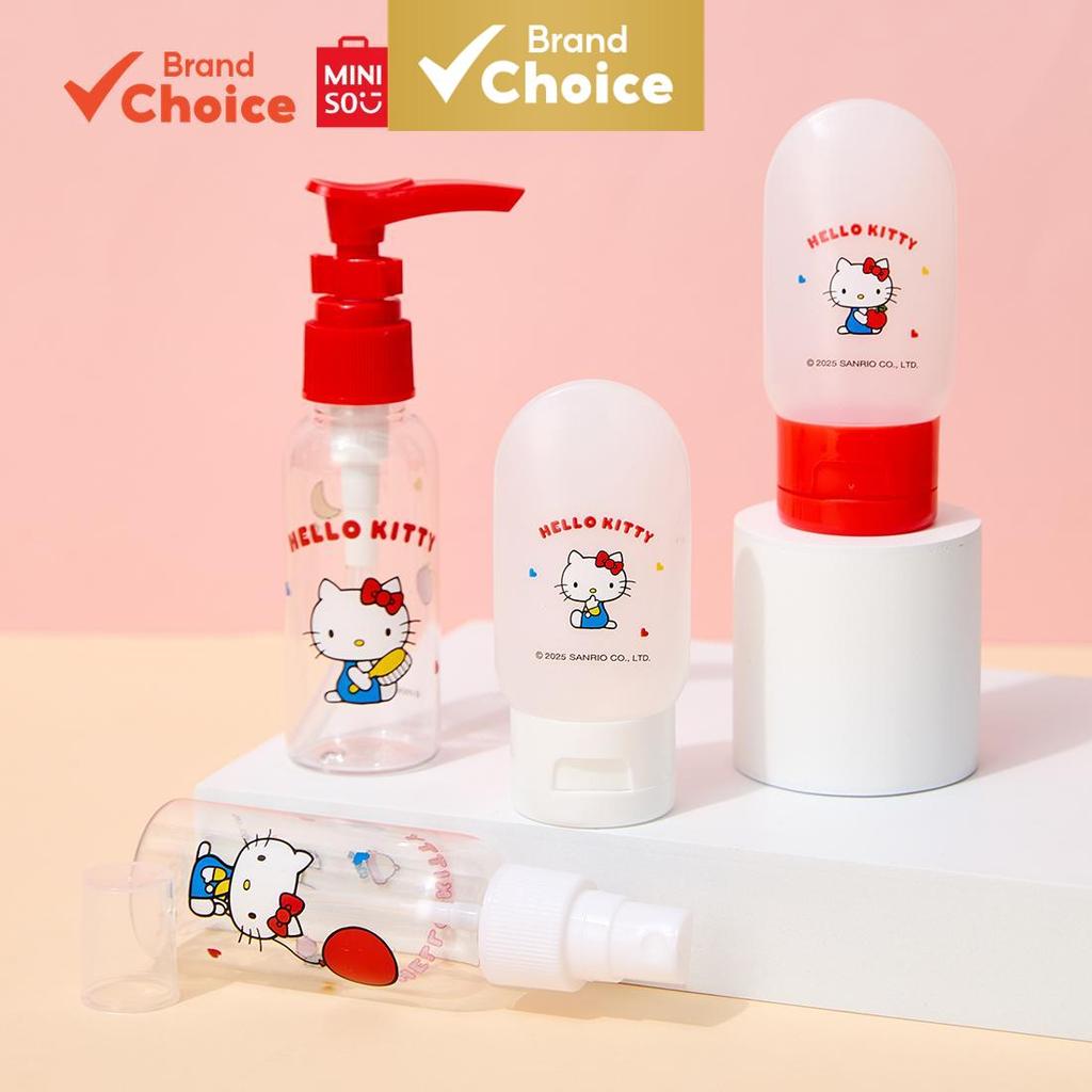 MINISO série Sanrio - adorável conjunto portátil de viagem Hello Kitty 4 peças