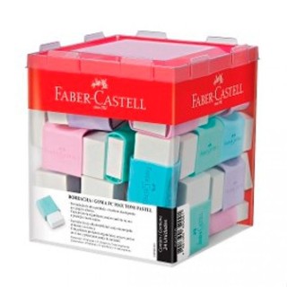 BORRACHA FABER FC MAX TONS PASTEL em Oferta na Shopee