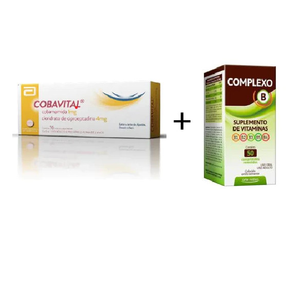 Kit Engordar Cobavital 16comp + Complexo B Para Apetite 50comp