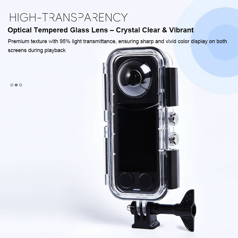 Para Insta360 X5 Caso De Mergulho À Prova Dwaterproof Água Habitação Capa Invisível Subaquático Escudo Acessório 45M Equ