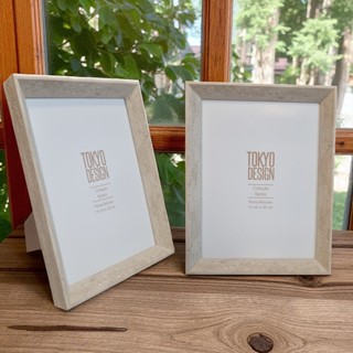 KIT 2 Porta Retrato 15x20cm Minimalista Marmore Kyoto em Oferta na Shopee