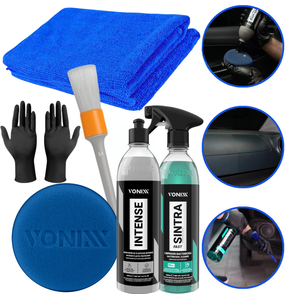 Kit Limpeza Interna Automotiva Vonixx Intense 500ml + Sintra Fast Profissional em Oferta na Shopee
