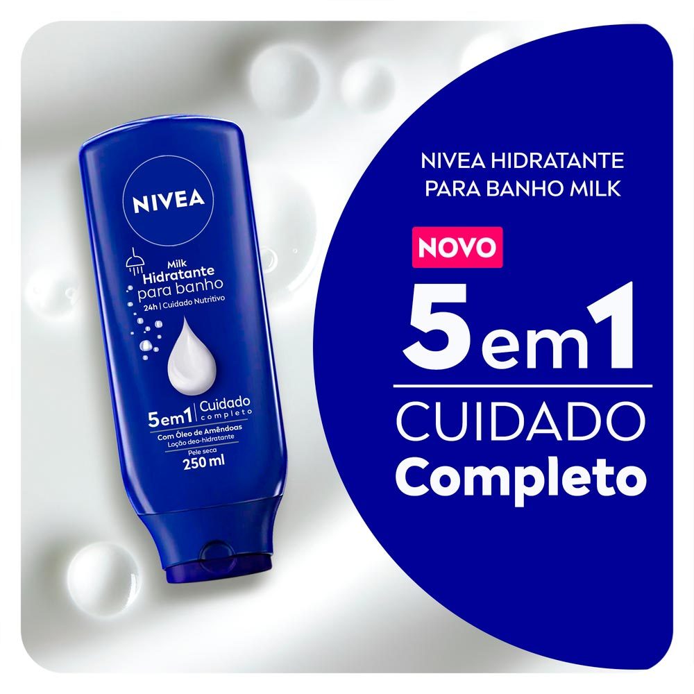 Detalhes do Hidratante para Banho Nivea Milk 250ml
