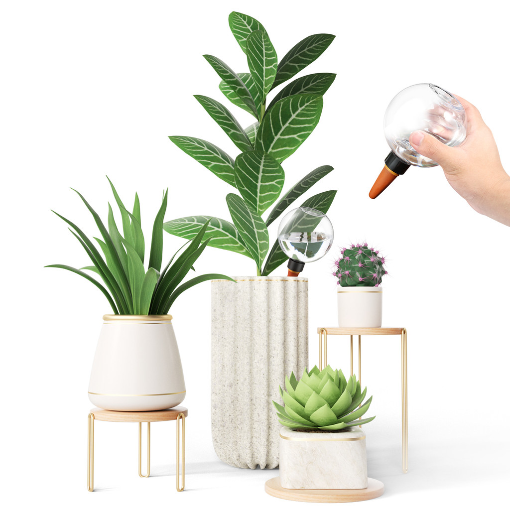 2 Pçs Globos De Rega Automática 500ml Auto Plantador Inserção Sem Esforço Lâmpadas Plantas Shopbc6682