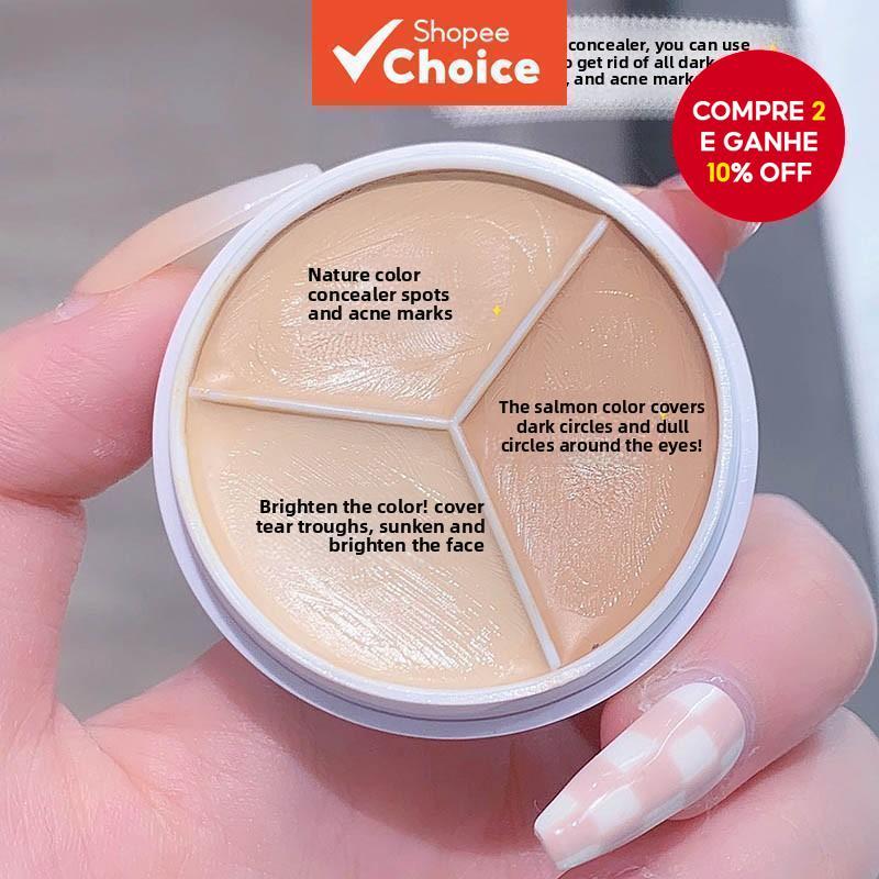 Corretivo De Três Cores : Cobre Poros , Manchas E Olheiras