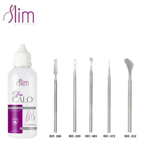 Kit Amaciante de Calos Slim + Spa Dos Pés 022 manicure podologia pedicure pé rachado