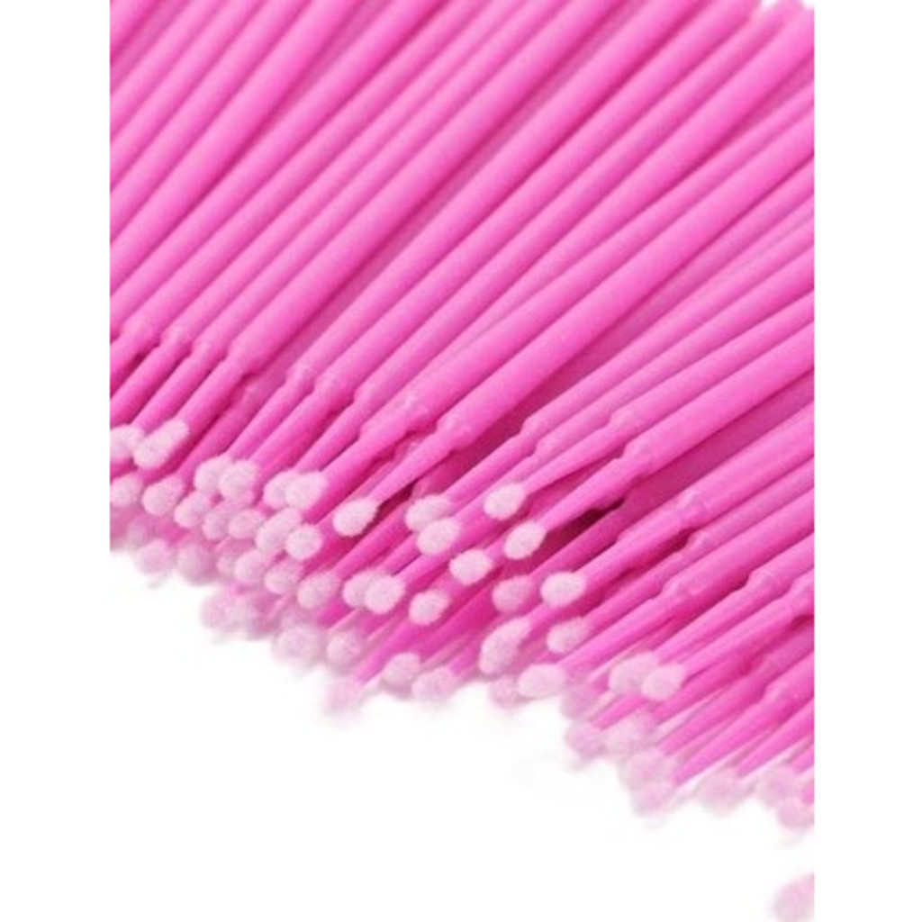 Kit 100 microbrush cotonete alongamento fio a fio cílios