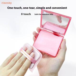 [risesky] 100 Folhas De Papel Absorvente De Óleo Com Estojo Espelhado E Pão Portátil De Chá De Carvão De Bambu Para Maqu em Oferta na Shopee