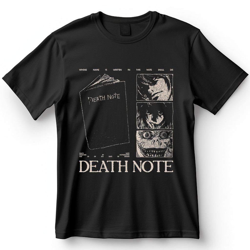 Camisa Premium Death Note Light Yagami Kira L Lawliet Ryuk Blusa Camiseta 100% Algodão