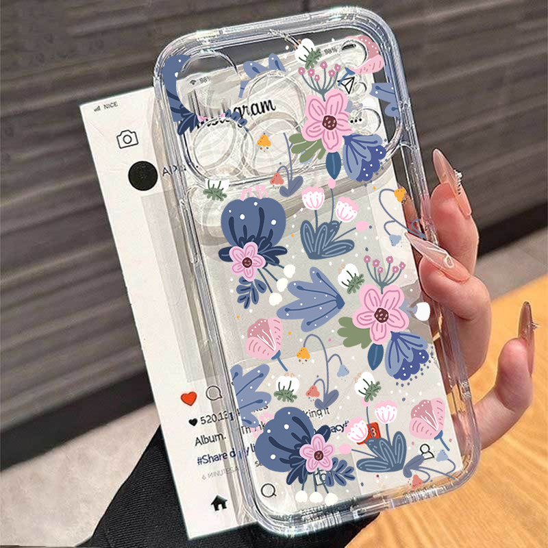 Capa Para Samsung Galaxy S25 S26 S24 S23 S22 Nota 20 Ultra Plus S25 FE S26Edge Caixa De Telefone Pequenas Flores Silicon