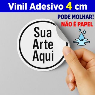 150 Adesivos Vinil (pode molhar) 4cm para Rotulos e Etiquetas - Adesivo Branco ou Transparente em Oferta na Shopee