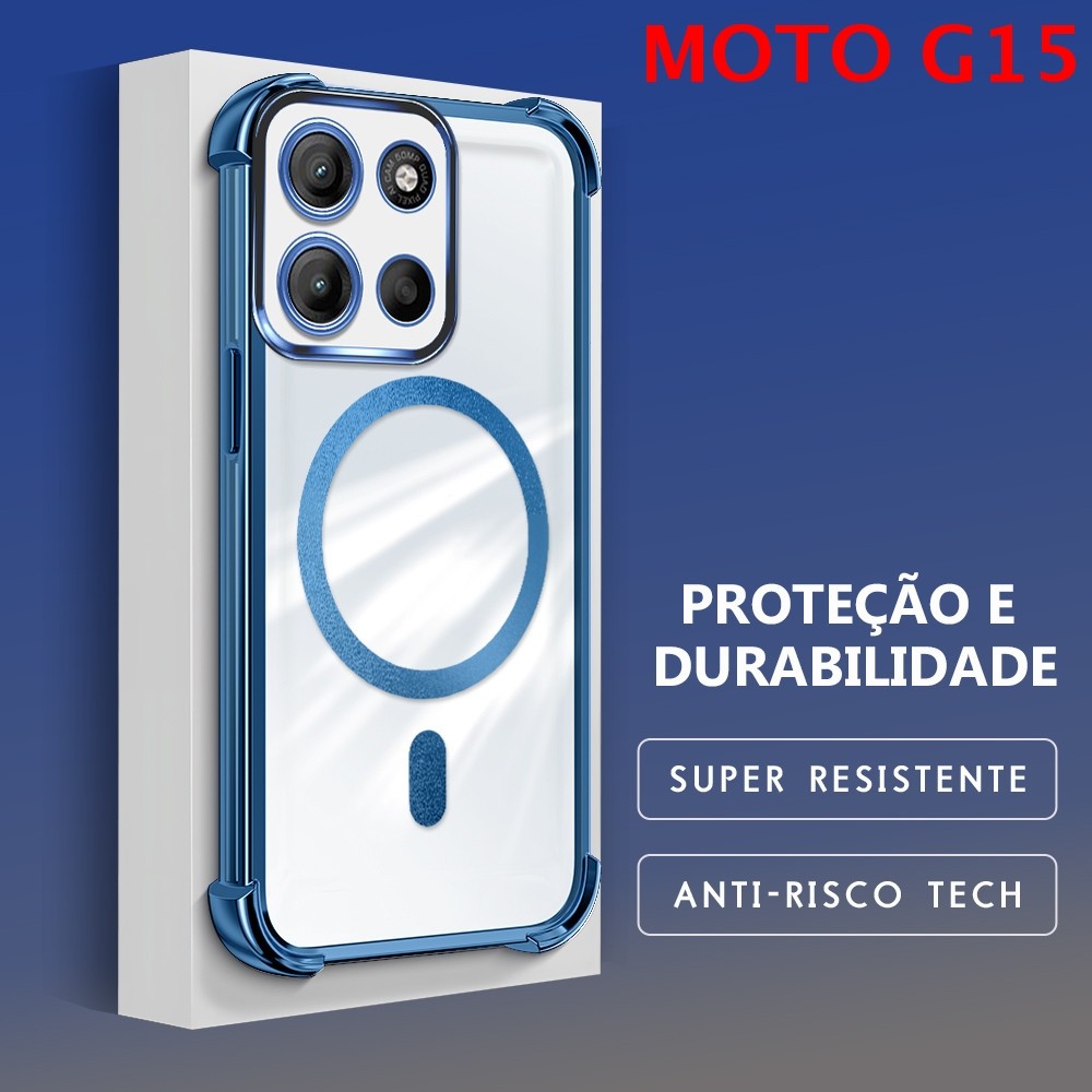 Capa Para Motorola Moto G15 G17 Capinha Anti Choque Case Transparente 0056 FS