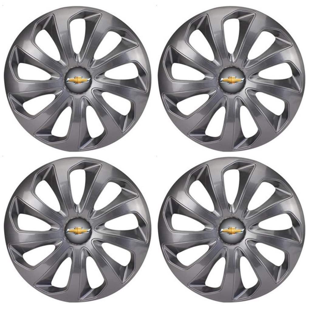 Kit Calota Velox Aro 13 Grafite Para Onix Prisma Joy Classic Astra Spin Kadett